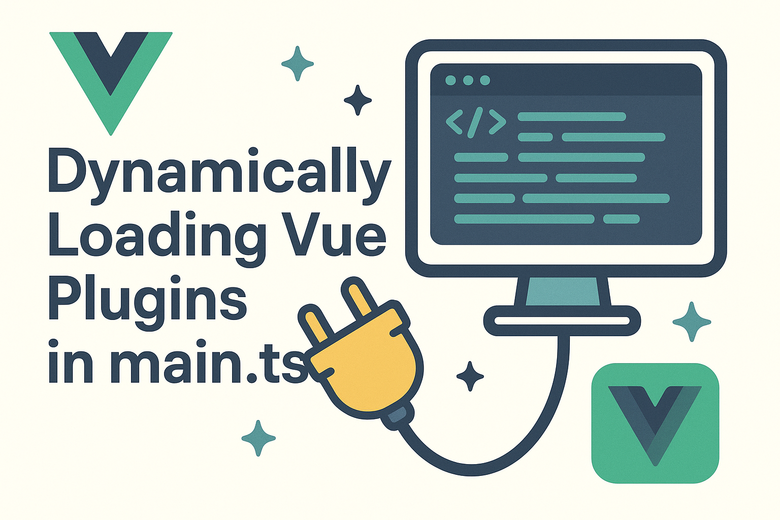 Илюстративно изображение за Динамично зареждане на Vue плъгини в main файл